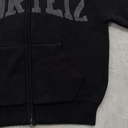 3M college knit zip hoodie-black