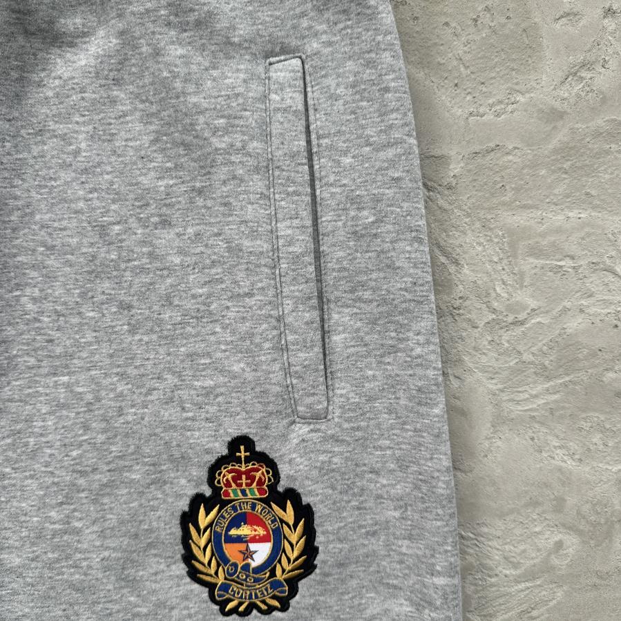 ROYALE CREST OPEN HEM SWEATPANT [HEATHER GREY]