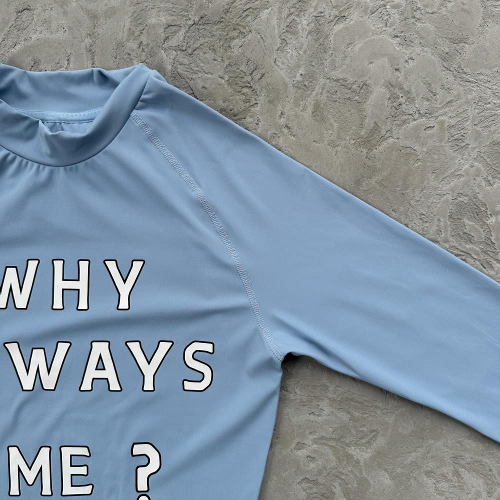 Why Always Me Compression Top 'Powder Blue'