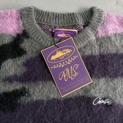 Mohair Purple Camo Knitted Jumper