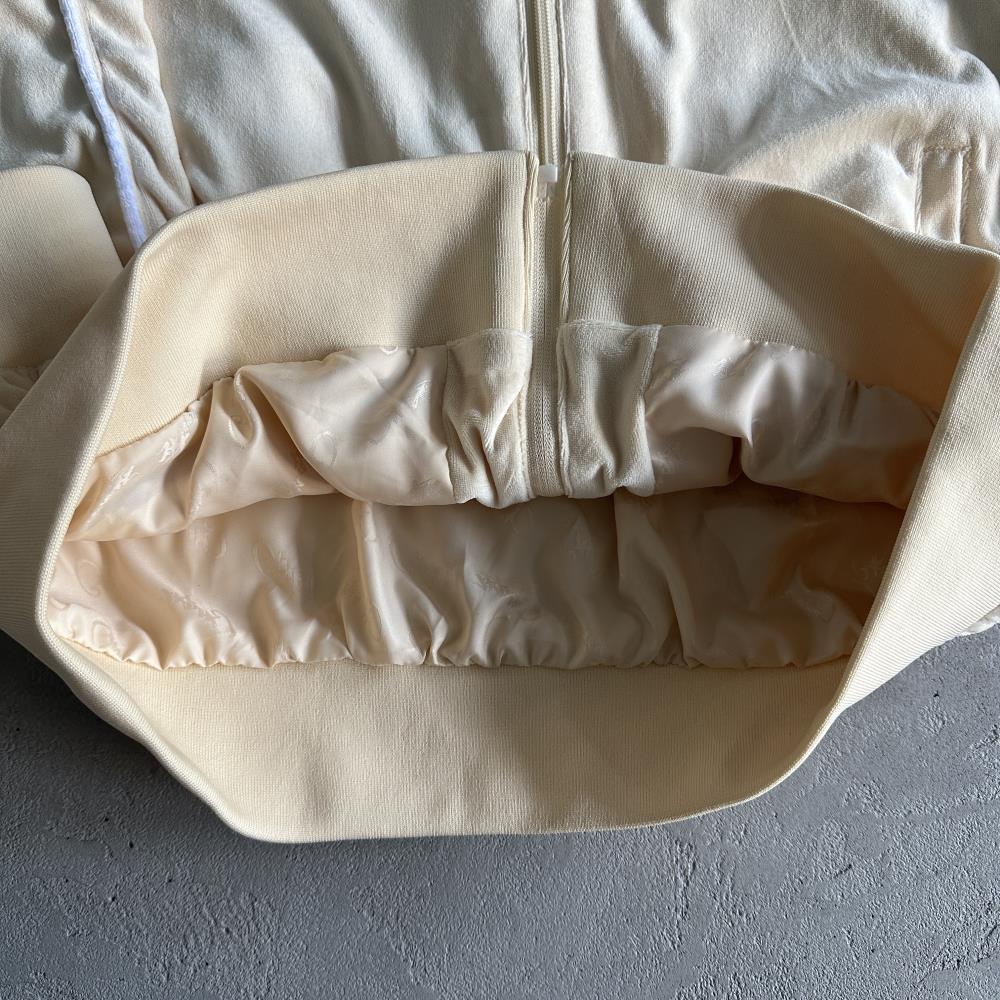 Velor track set – Cream