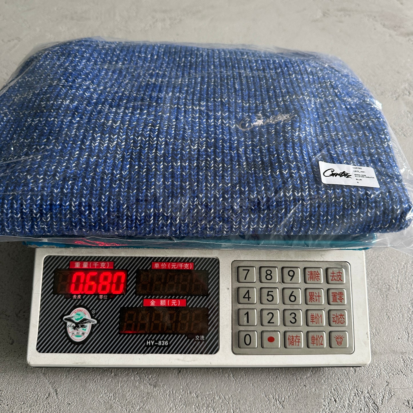 mixed yarn allstarz sweater-blue