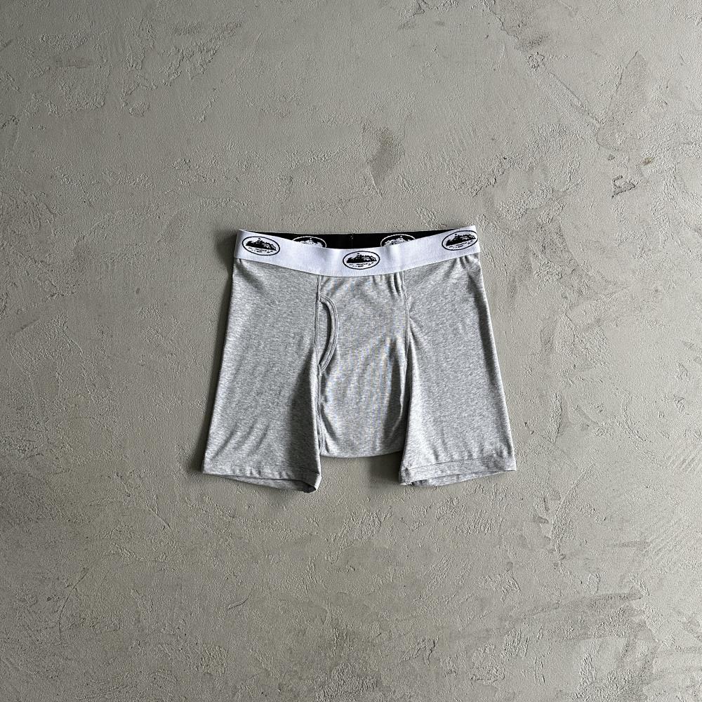 (3-pack) ALCATRAZ Boxer Briefs-White gray
