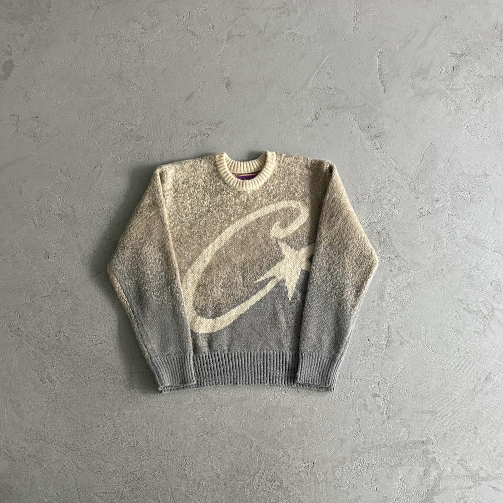 c star mohairknit sweater -grey