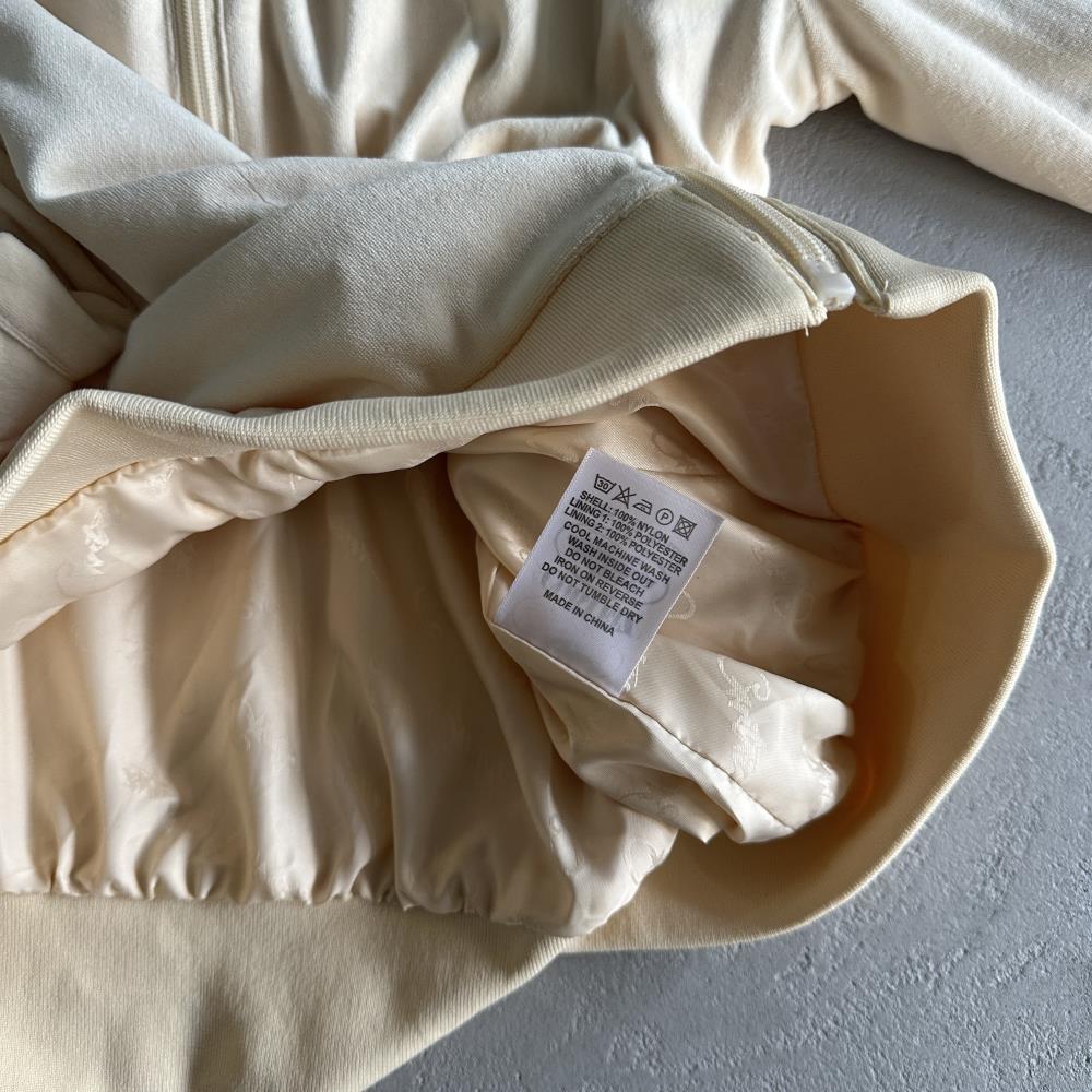 Velor track set – Cream