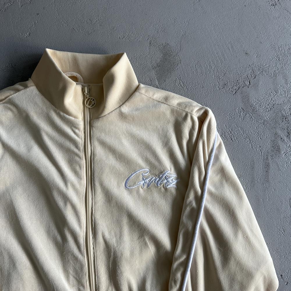 Velor track set – Cream