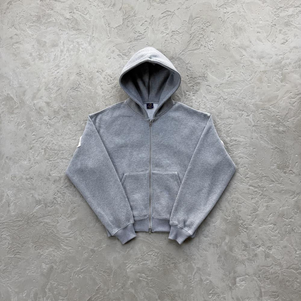 Lundun Stitch Zip Hoodie & STITCH OPEN HEM SWEATPANT-Heather Grey