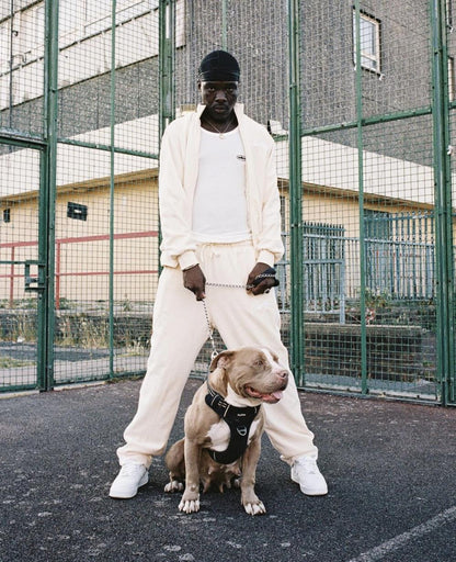 Velor track set – Cream