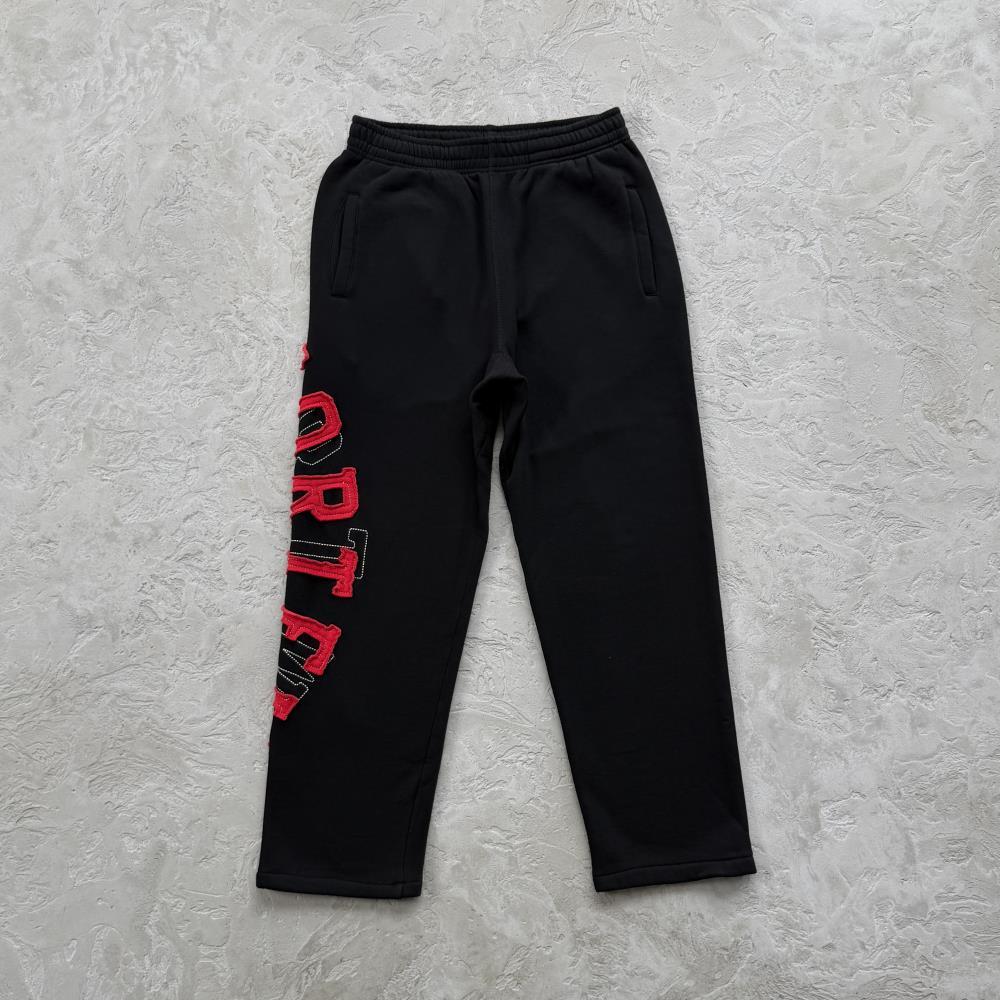 LUNDUN STITCH OPEN HEM -black and red