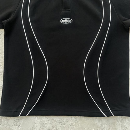 island pique polo set -black