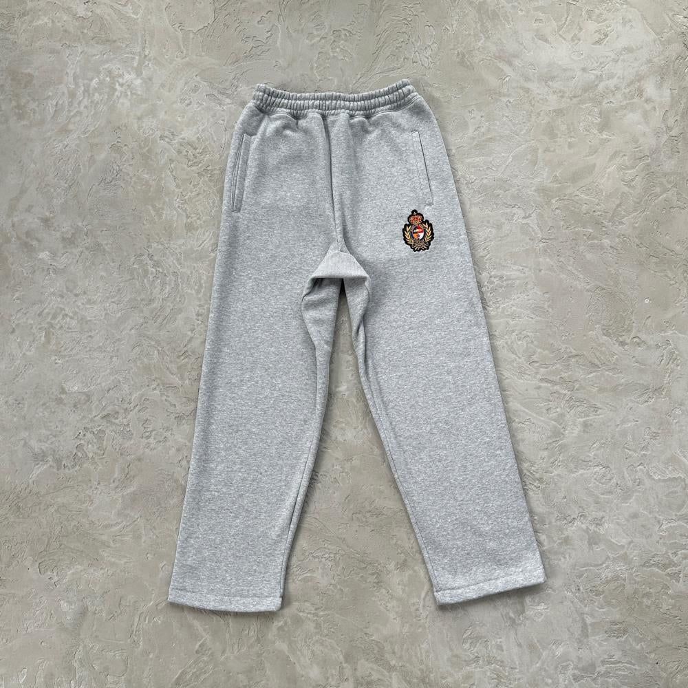 ROYALE CREST OPEN HEM SWEATPANT [HEATHER GREY]