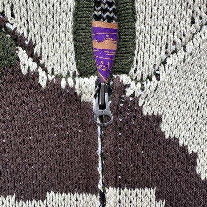 alca traz heavy knit zip hoodie-camo