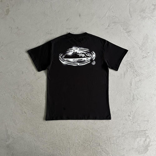 island stencil tee -black