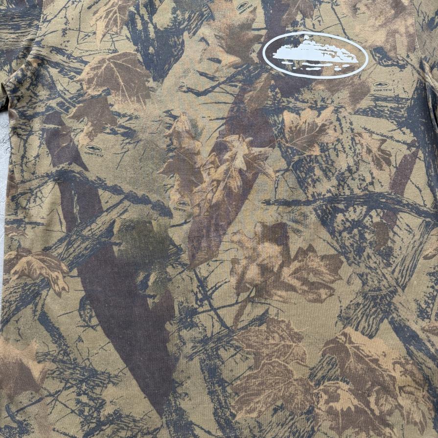 Island Puff Print Tee- Forest Camo