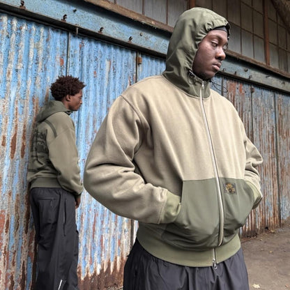 Guerillaz Ripstop Zip Hoodie -Olive