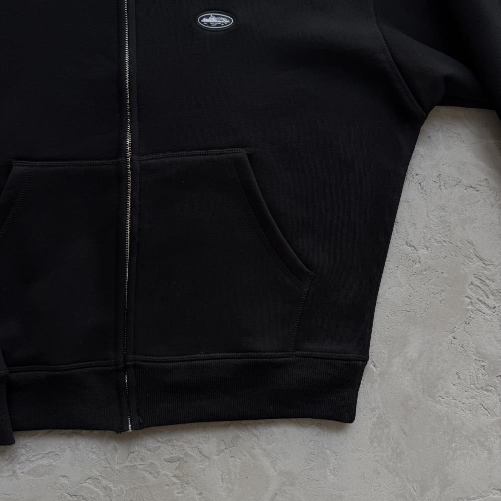 MINI ISLAND ZIP HOODIE -BLACK