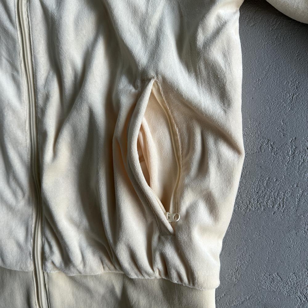 Velor track set – Cream