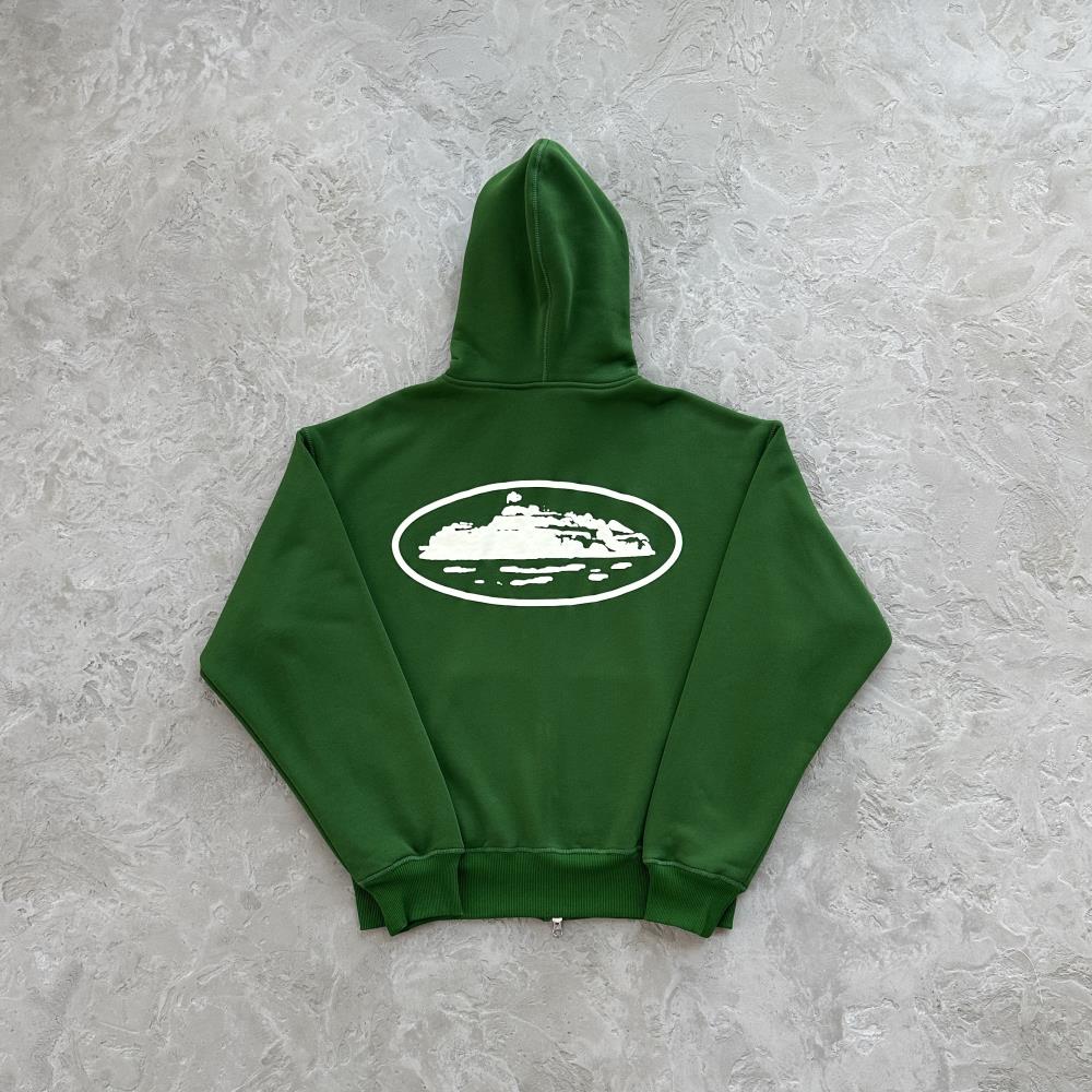 ISLAND PUFF PRINT ZIP HOODIE