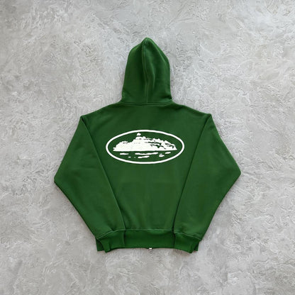 ISLAND PUFF PRINT ZIP HOODIE