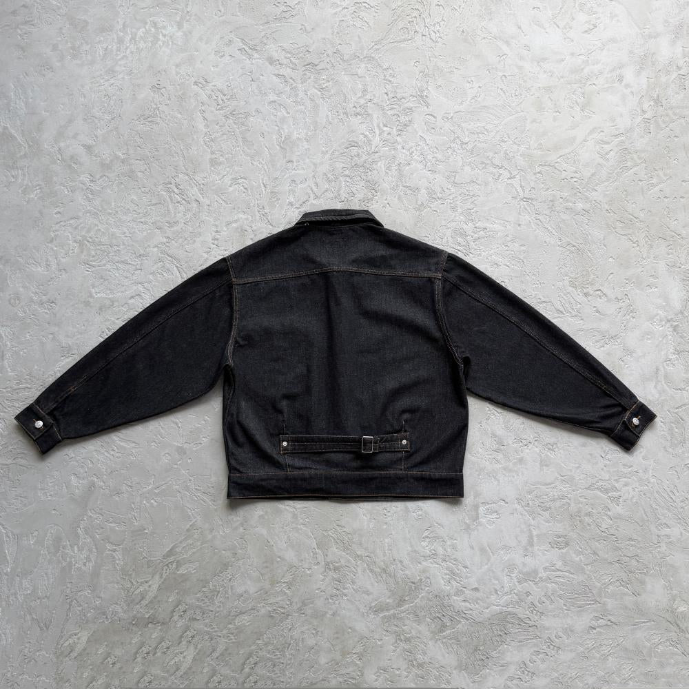 Crest Chainstitch Denim Jacket -Washed Black