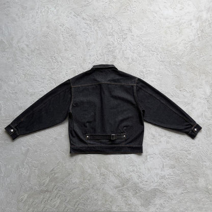 Crest Chainstitch Denim Jacket -Washed Black