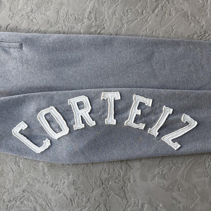 Lundun Stitch Zip Hoodie & STITCH OPEN HEM SWEATPANT-Heather Grey