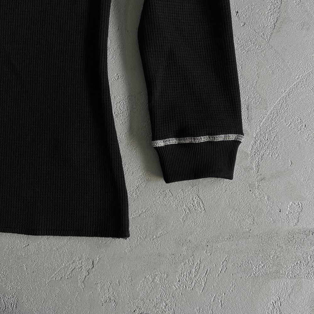 [Special Offer] Waffle Tiger Stars Long Sleeve-Black