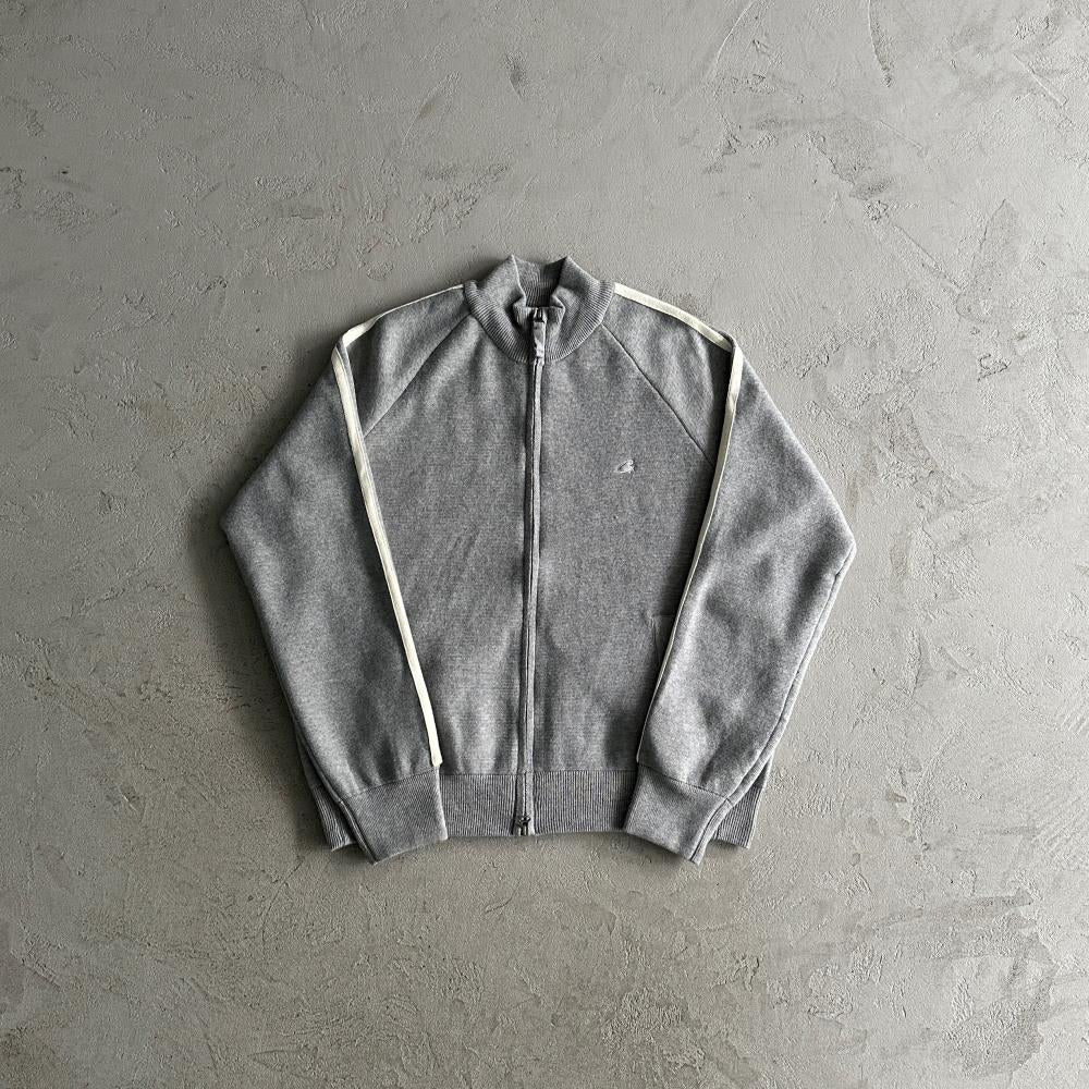 Knit zip up fleece-grey