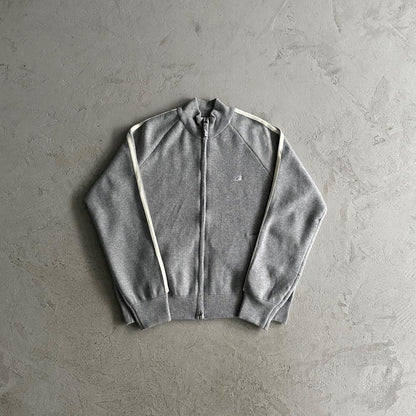 Knit zip up fleece-grey