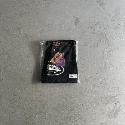 CR island baggy jeans-black