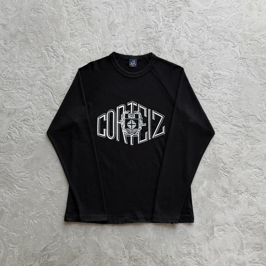 SOPHOMORE RAGLAN LS -BLACK