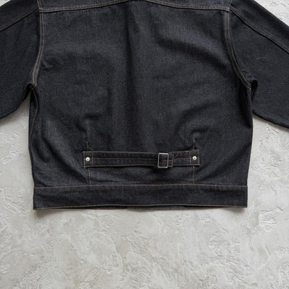 Crest Chainstitch Denim Jacket -Washed Black