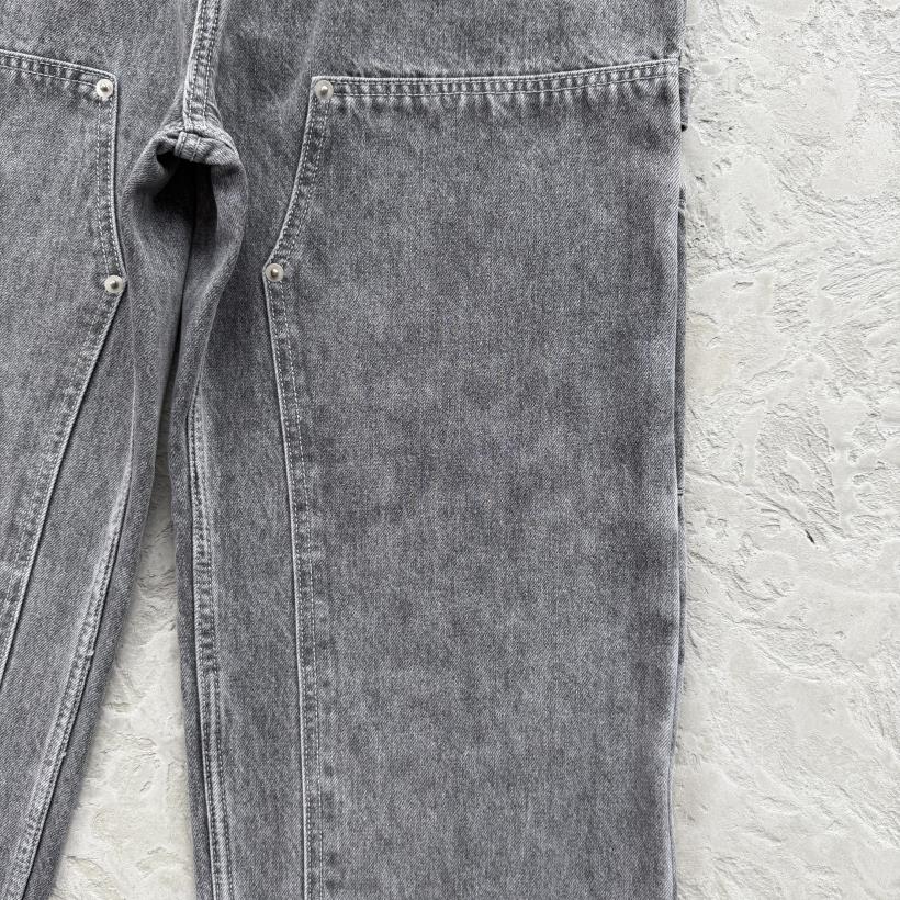 EMBOSSED C-STAR DENIM WORK PANT-grey