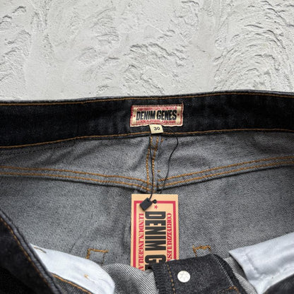 Crest Chainstitch Baggy Jeans- Washed Black
