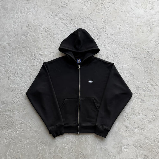 MINI ISLAND ZIP HOODIE -BLACK