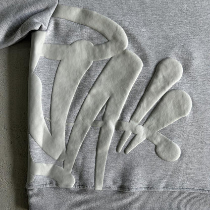 sy round neck suit-gray