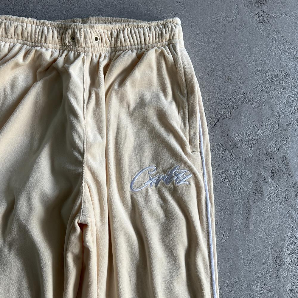 Velor track set – Cream