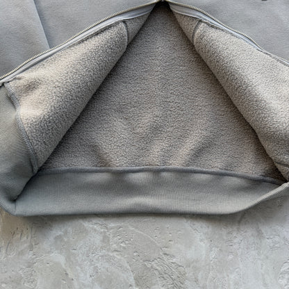 college arch open hem set-grey