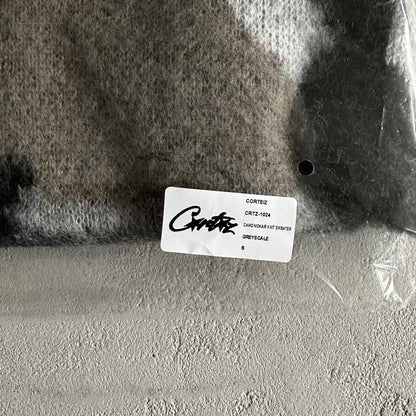 Mohair kmit sweater deep ocean camo grey