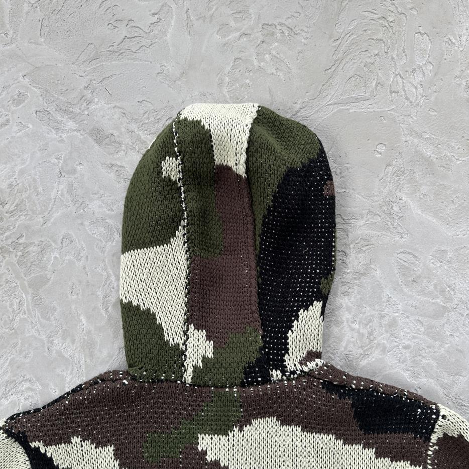 alca traz heavy knit zip hoodie-camo