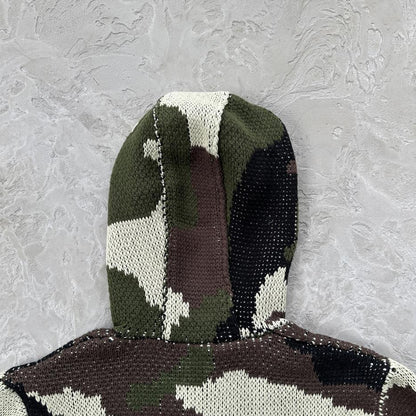 alca traz heavy knit zip hoodie-camo