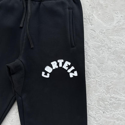 college arch open hem set-black