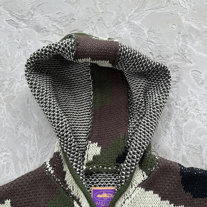 alca traz heavy knit zip hoodie-camo
