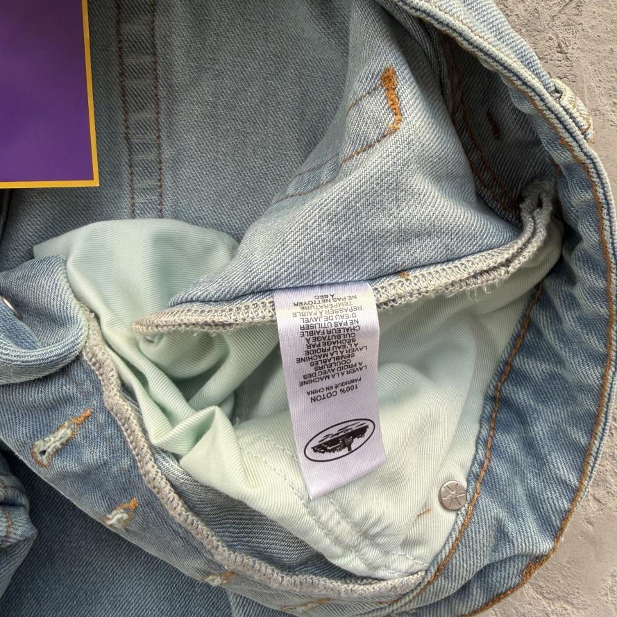 DUAL STRIPE BAGGY JEANS-blue