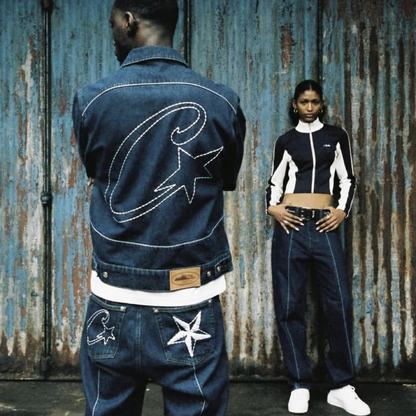 c-star denim jacket-dark wash