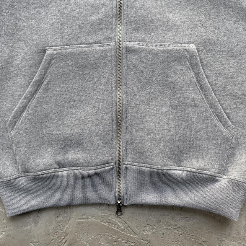 Lundun Stitch Zip Hoodie -Heather Grey