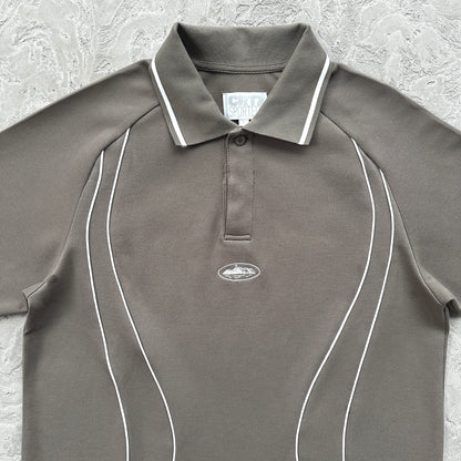 island pique polo set -grey