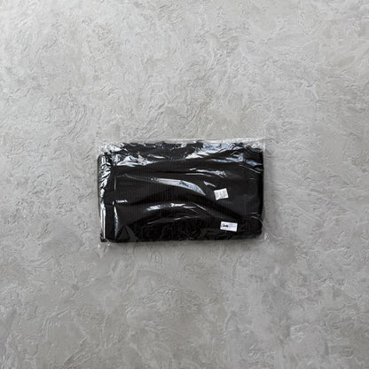 Crochet Applique Knit Crew- Triple Black