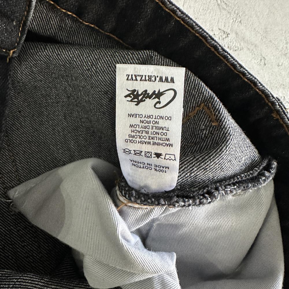 CR island baggy jeans-black