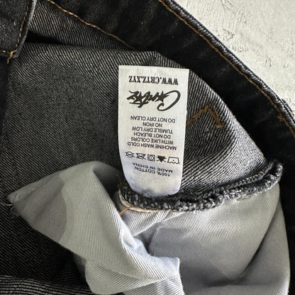 CR island baggy jeans-black